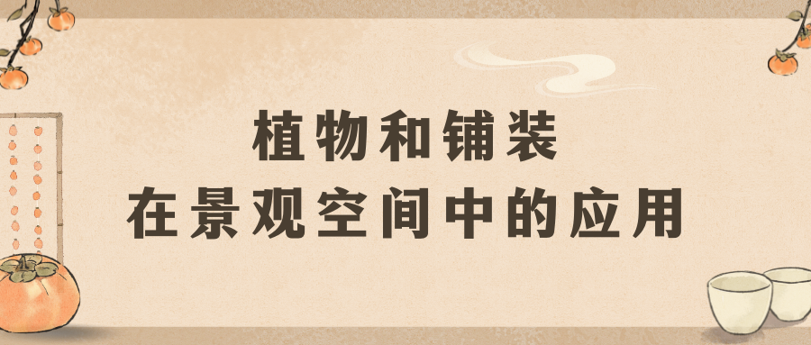 植物和鋪裝在景觀空間中的應(yīng)用